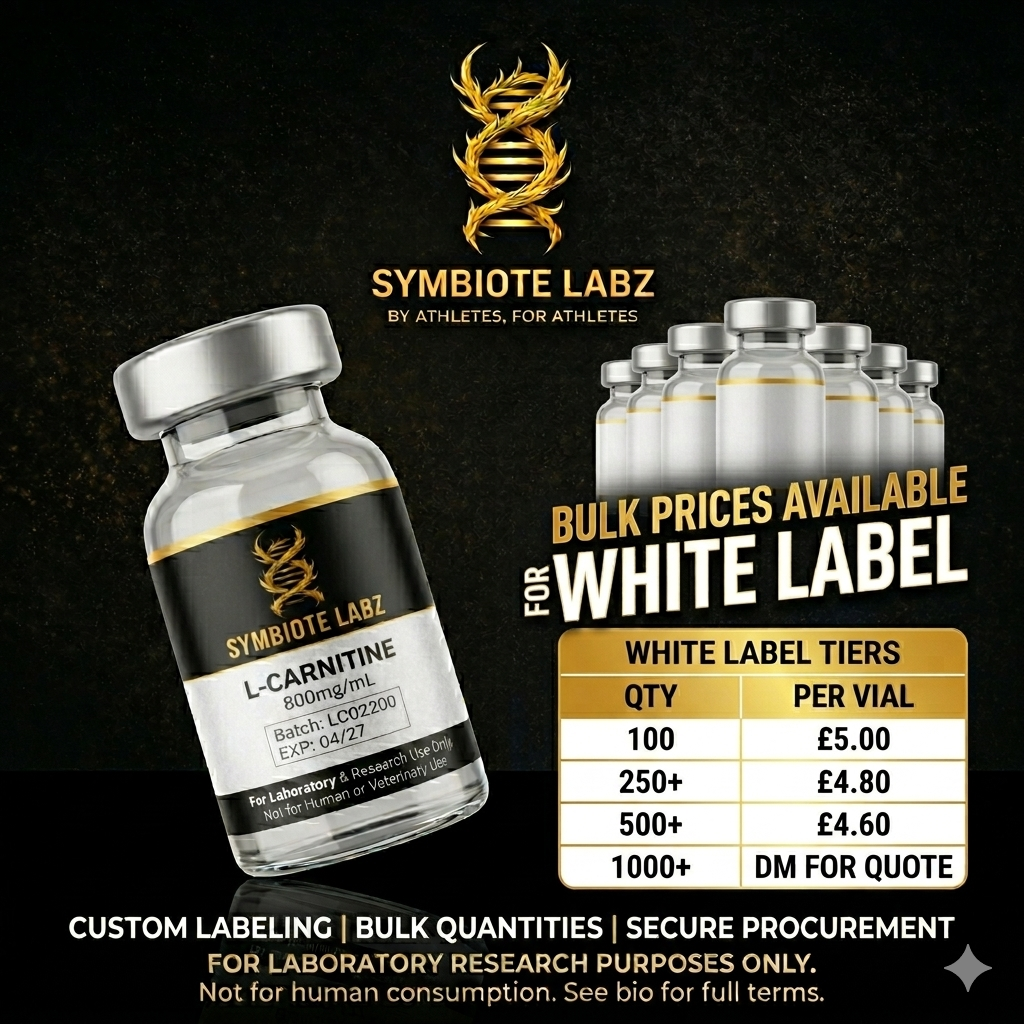 L-CARNITINE 800mg/mL – Bulk Wholesale / White Label (10mL Vials)
